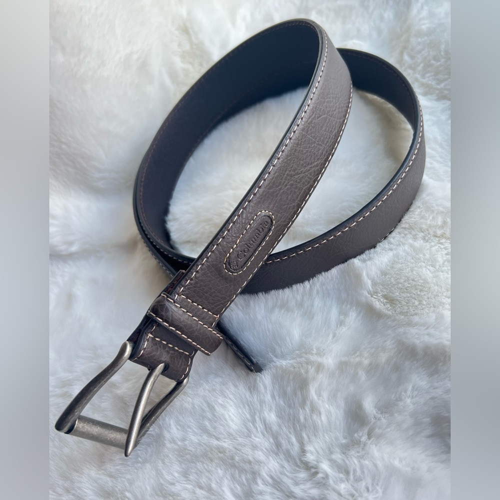 Columbia Leather Belt Brown Size 42 Men’s Casual Classic NWOT